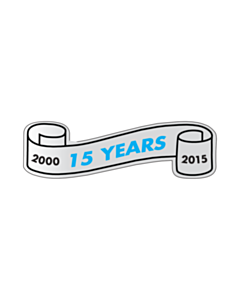 15 Years 2000-2015 Anniversary Labels