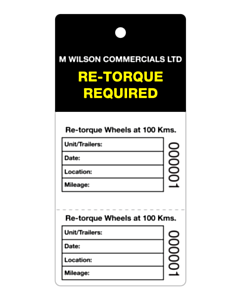 M Wilson Commercials Re-Torque Tags