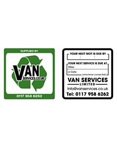 Van Services MOT / Service Reminder Sticker