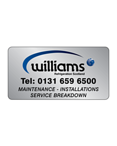 Williams Refrigeration Contact Details Labels