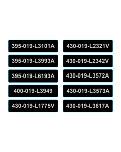 40x10mm Part No Labels
