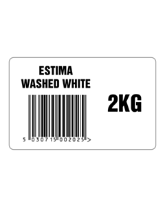 Estima Washed White Barcode Labels