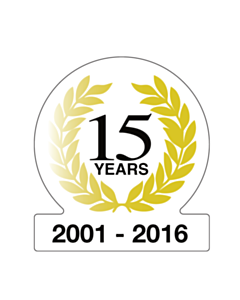 15 Years Anniversary Labels