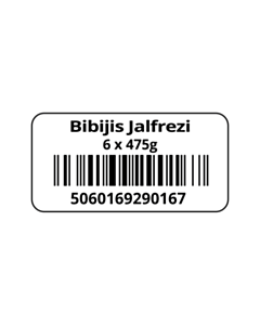 Bibijis Jalfrezi EAN Barcode Labels