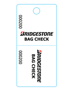 Bridgestone Coat & Bag Check Cloakroom Tags