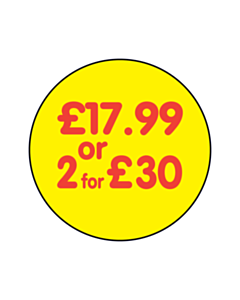 £17.99 or 2 For £30 Labels