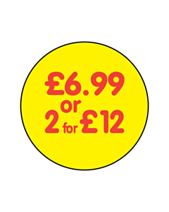 £6.99 or 2 For £12 Labels