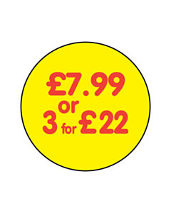 £7.99 or 3 For £22 Labels