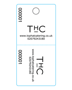 Top Hat Catering Cloakroom Tags