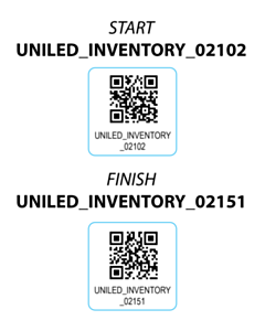 Uniled QR Code Labels 02102-02151