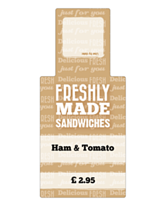 146x66mm Ham & Tomato Sandwich Label