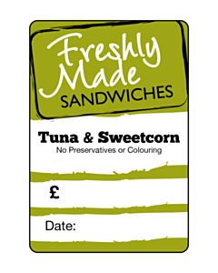 Tuna & Sweetcorn Sandwich Labels