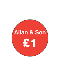 Allan & Son £1 Price Labels