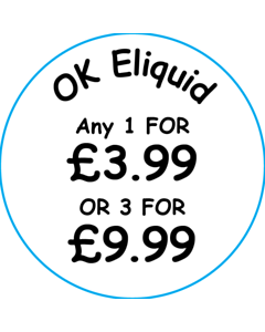 OK Eliquid £3.99 or 3 For £9.99 Labels