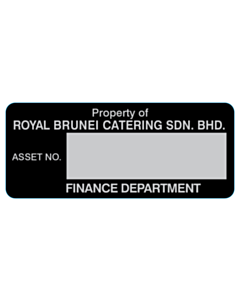 Royal Brunei Catering Asset Labels