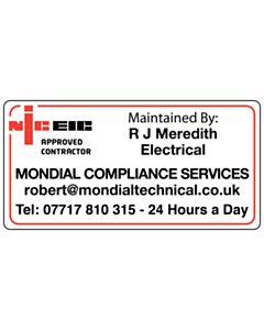 100x50mm Mondial Contact Details Labels