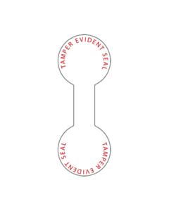 Tamper Evident Dumb Bell Security Seal Labels 54x20mm