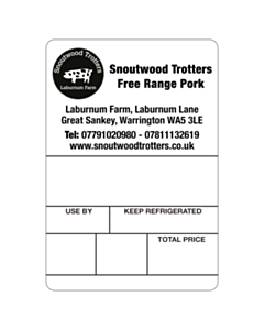 Snoutwood Trotters Scale Labels