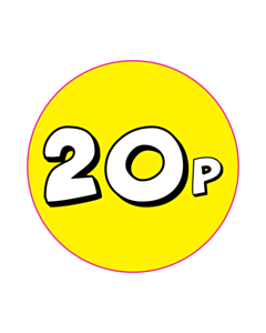United Snacks 20p Price Label