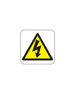 Electric Hazard Warning Labels 25x25mm