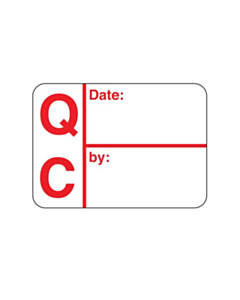 QC Quality Control Labels 35x25mm
