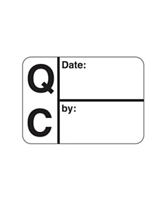 QC Quality Control Labels 35x25mm