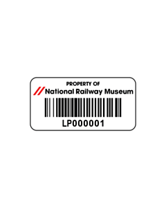 National Railway Museum Asset Label