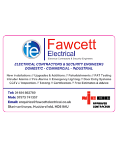 Fawcett Electrical Contact Details Labels