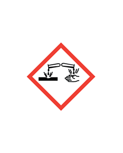GHS & CLP Corrosive Labels 20x20mm