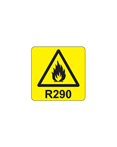 Flammable R290 Labels 40x40mm