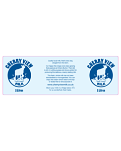 Cherry View Milk Labels