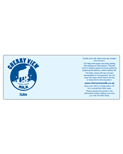 1 Litre Cherry View Milk Labels