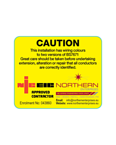 Northern Enterprises Wiring Harmonisation Labels