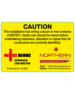 95x65mm Wiring Harmonisation Labels