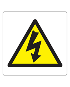 Electric Hazard Warning Labels 98x98mm