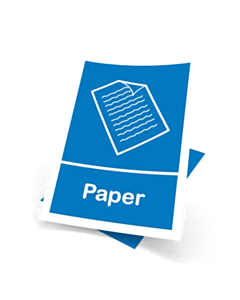 Paper Recycling Bin Sticker 148x210mm