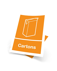 Cartons Recycling Bin Sticker 148x210mm