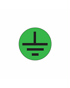 Electrical Earth Symbol Label 10mm