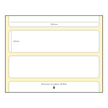 102x25mm Compostable Direct Thermal Labels