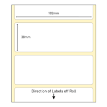 102x38mm Compostable Direct Thermal Labels