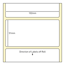 102x51mm Compostable Direct Thermal Labels