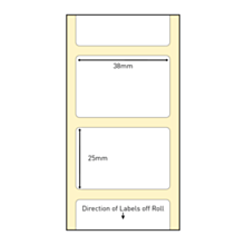 38x25mm Compostable Direct Thermal Labels