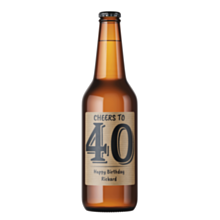 Personalised Kraft Birthday Beer Labels