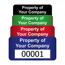 Destructible Vinyl Asset Labels Number 40x20mm
