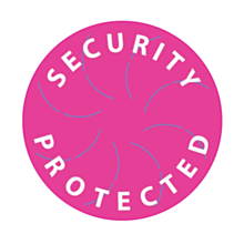 Pink Security Protected Labels 40mm