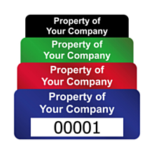 Destructible Vinyl Asset Labels Number 50x20mm