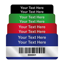 Silver Void Asset Labels Barcode 50x25mm