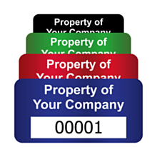 Destructible Vinyl Asset Labels Number 50x25mm