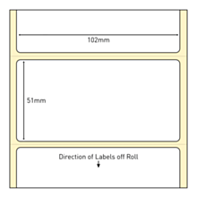 102x51mm Direct Thermal Paper Labels Permanent