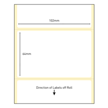 102x64mm Direct Thermal Paper Labels Permanent